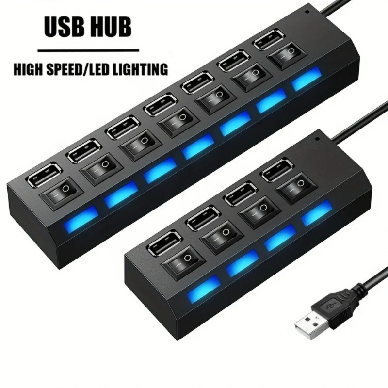 Laptop Accessories Productivity - Hub USB 2.0 4/7 ports, adaptateur