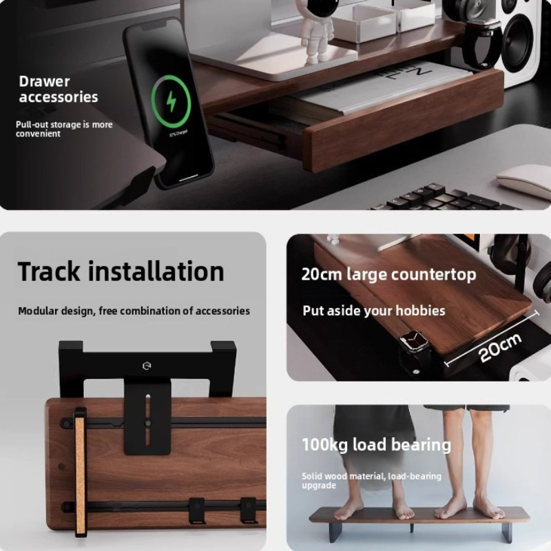 Laptop Accessories Productivity - Boîte de rangement métallique pour moniteur