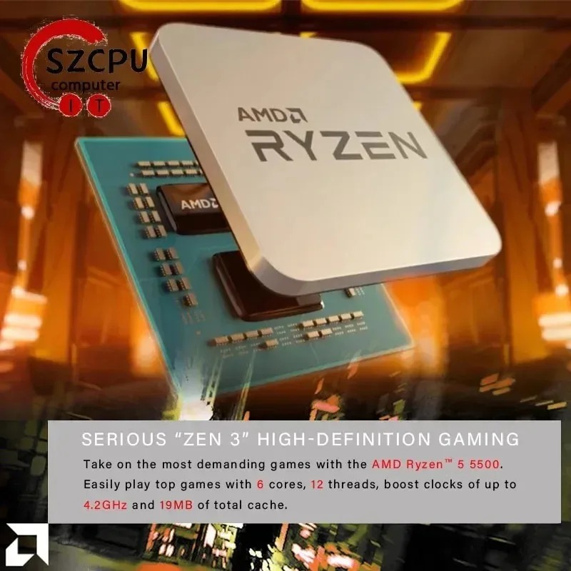 100% Neuf AMD R5 5500 Ryzen 5  - Amd Cpu Ryzen 5 avis et prix