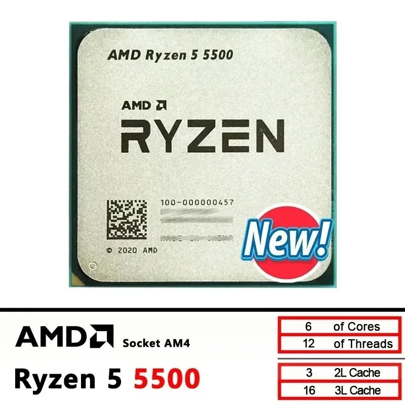 100% Neuf AMD R5 5500 Ryzen 5  - Amd Cpu Ryzen 5 avis et prix