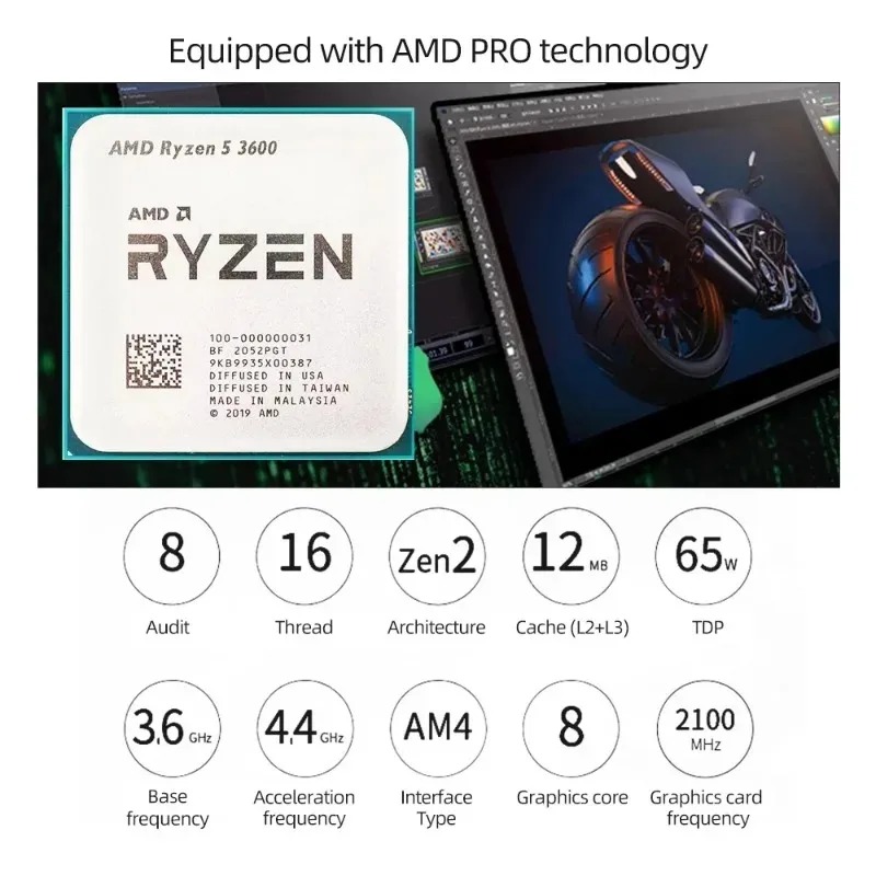 CPU de bureau AMD Ryzen 5 3600 - Amd Cpu Ryzen 5 avis et prix